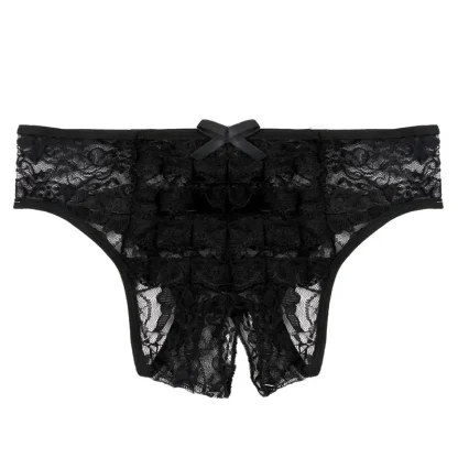 See-through Lace Panty with Ruffle Design - Image 3