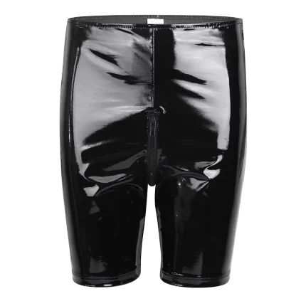 Shiny Women's Short with Zippered Crotch - Image 6